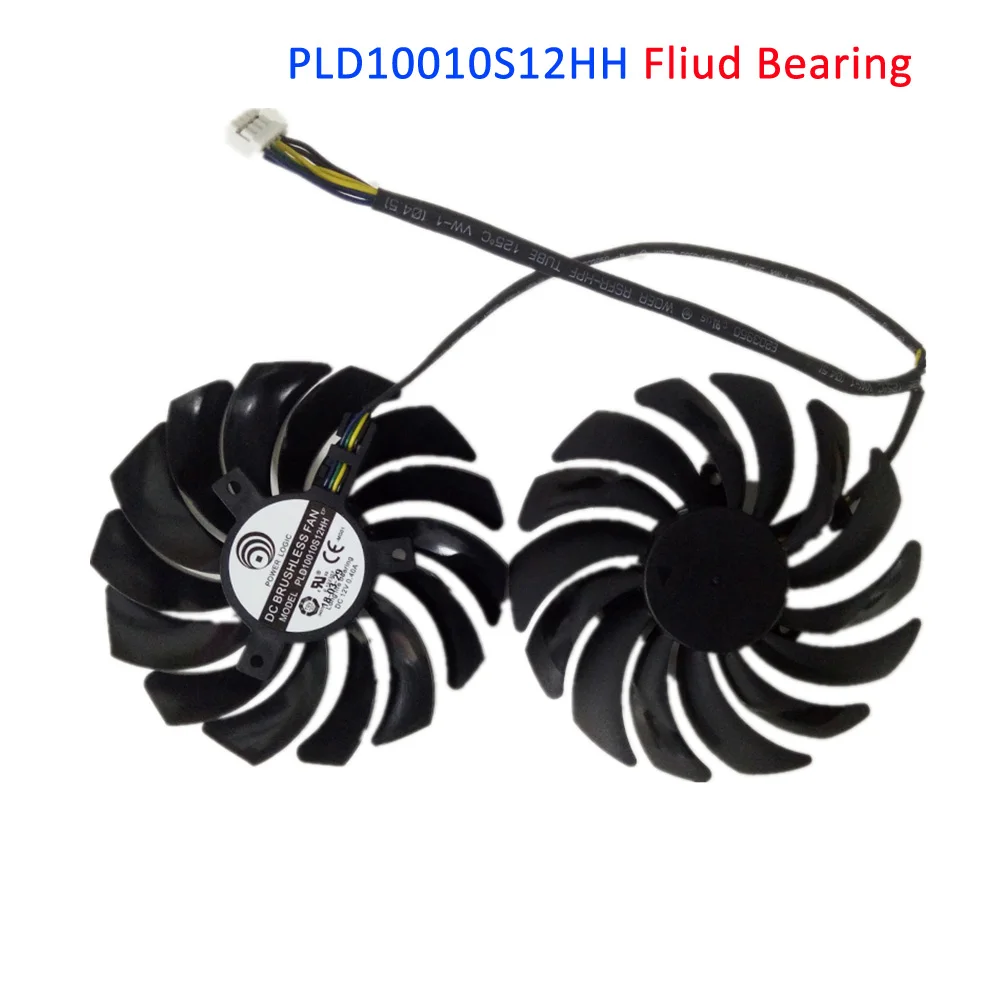 PLD10010S12HH-G 95 мм PLD10010B12HH PLD10010S12HH кулер вентилятор для MSI GTX 1060 1070 1080 TI RX 470 570 RX580 игровой GPU видеокарта вентилятор - Цвет лезвия: PLD10010S12HH-G