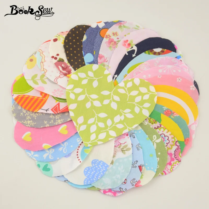 News 30 pcs/lot No Repeat Designs Cloth Random 10cmx10cm Cotton Patchwork Heart Shape Fabric Charm pack Quilting Fabrics|quilting fabric|charm