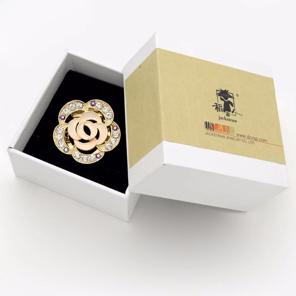 2016 новое поступление цветок Броши шарф пряжки со стразами Jewelry Аксессуары золото