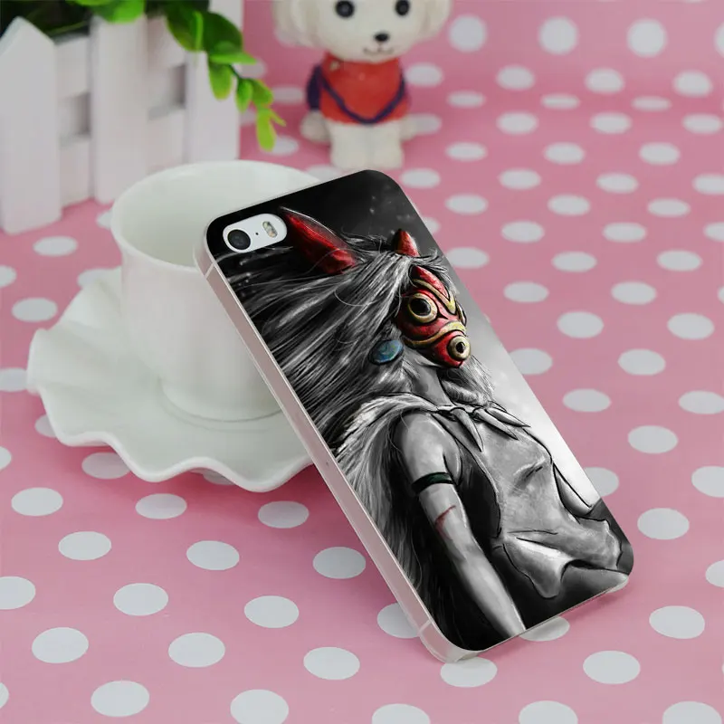 B2489 Миядзаки Является Мононоке Прозрачный Жесткий Тонкий Case Cover Для Apple iPhone 4 4S 5 5S SE