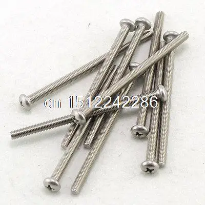 

(10) Metric M5 80mm Stainless steel Cross Recessed Pan Head Screws