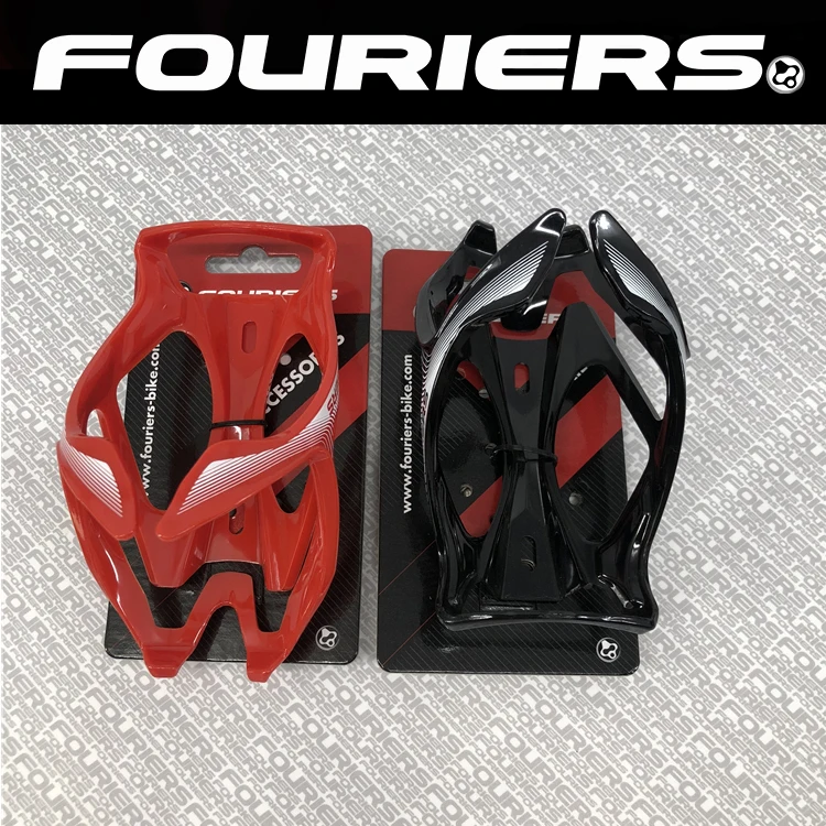 

FOURIERS Bike water bottle Plastic rack mountain bike road bicycle holder 46g/pcs Black/Red Bicycle Accessories