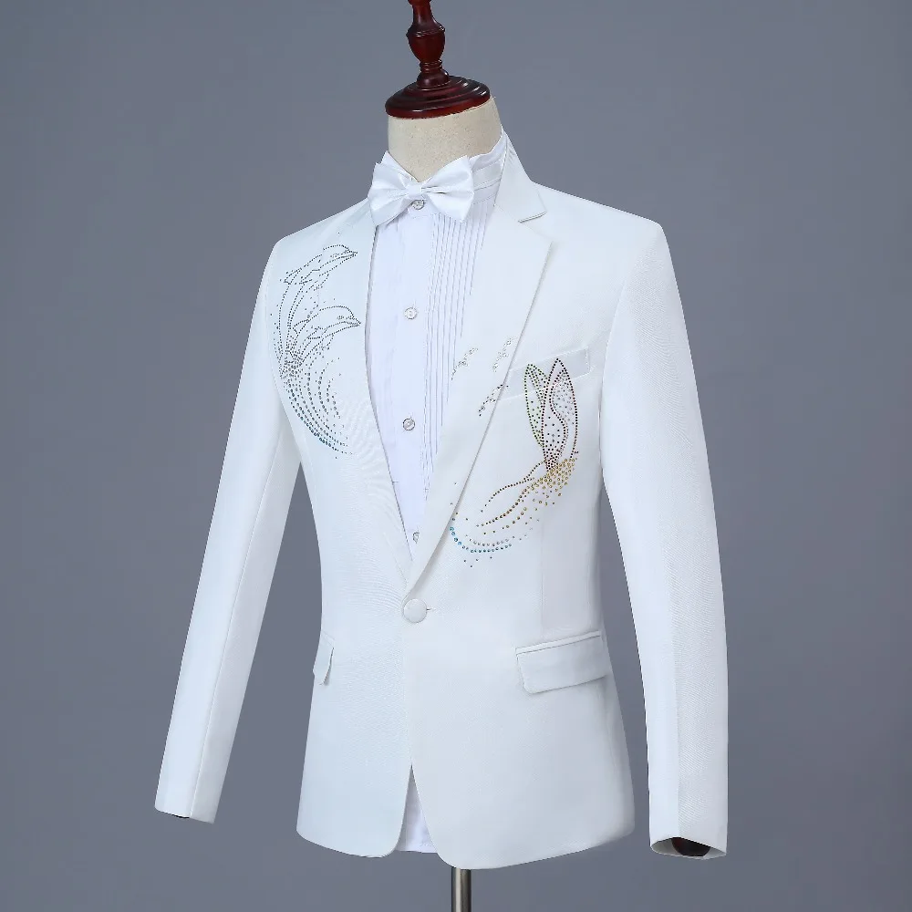 Пиджак мужской с блестками фиолетовый костюм пиджак для выступления на сцене шоу