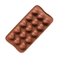 15 grid love heart shaped silicone chocolate mold diy handmade soap ice mold chocolate mold