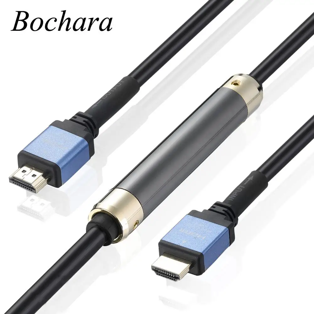 Bochara позолоченный HDMI кабель HDMI V2.0(4K x 2 K) Ethernet Поддержка видео 4K 2160p HD 1080p 3D фольга+ Плетеный экранированный