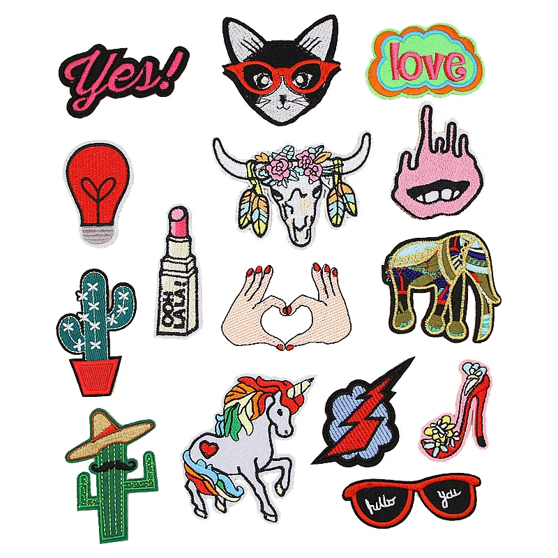 Наклейки в полоску для одежды 1 шт. наклейки виде мультяшных животных накладки на