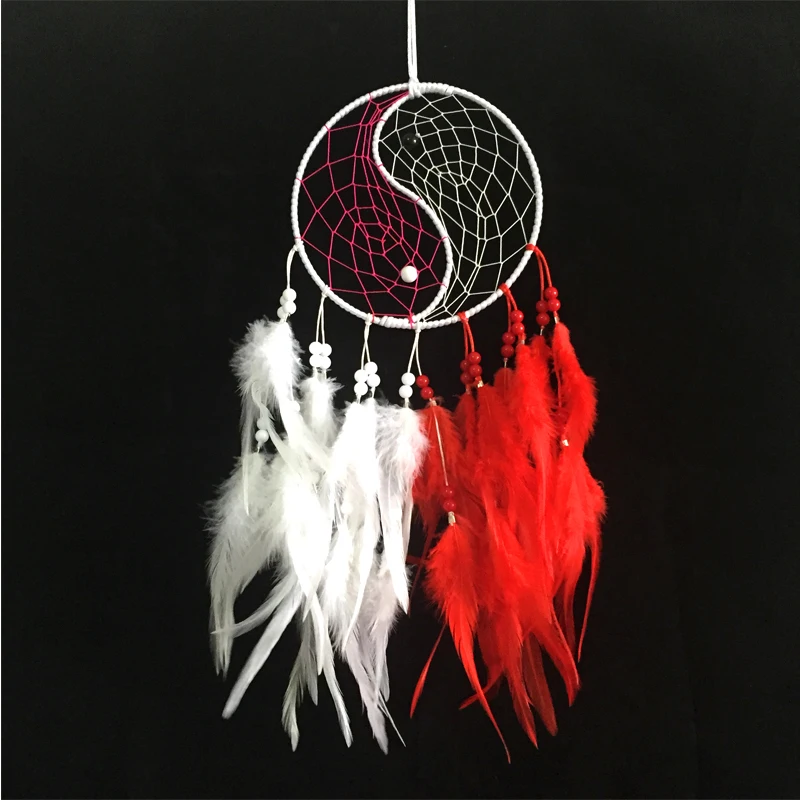 New fashion jewelry Hot chinese kungfu Tai Chi Dreamcatcher Wind Chimes Indian Style Feather Pendant Dream Catcher Gift | Дом и сад