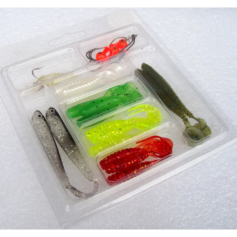 22 шт. рыболовные приманки мягкие приманки|worm lure|fishing lurebait set |