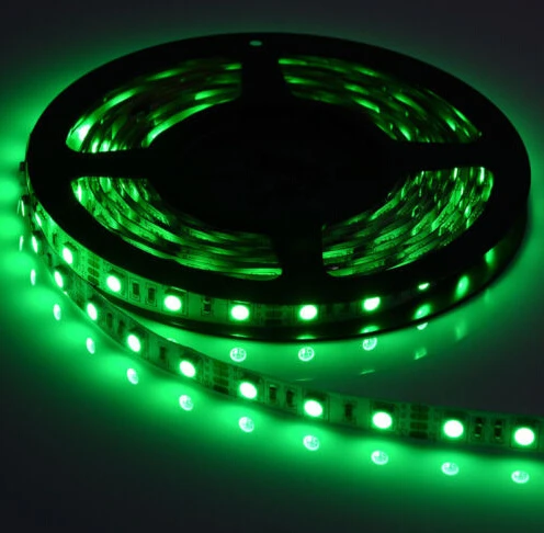 

Free Shipping 20M/lot DC12V Non-Waterproof 5050 SMD Green LED Strip Light 60LED/M 300LED Flexible Strip Light lamp