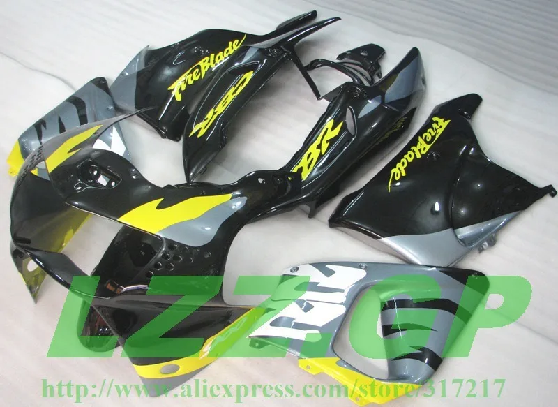 

100%NEW fairings for 98 99 CBR900RR 919 98 99 CBR 900RR 1998 1999 CBR919RR 98 99 Black grey yellow fairing kits #ST661 LZZ.GP