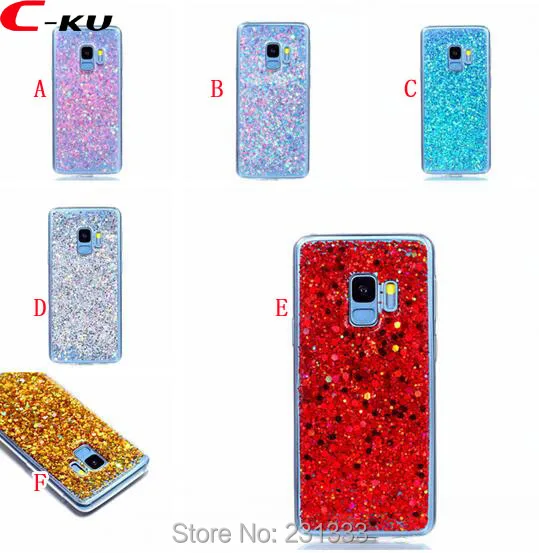 Блестящий Мягкий ТПУ чехол C ku для Samsung Galaxy S9 PLUS S8 S7 EDGE A8 2018 note 8 J5 J3 J7 2017 A3 A5 A7 блестки