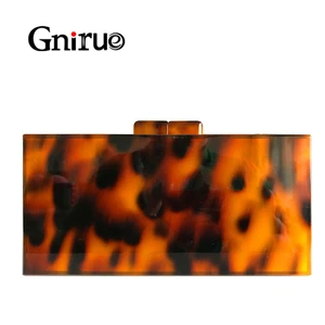 Модные дизайнерские акриловые клатчи с леопардовым рисунком, сумка-черепаха, вечерние сумки с принтом, женская сумка-мессенджер, женские вечерние сумки