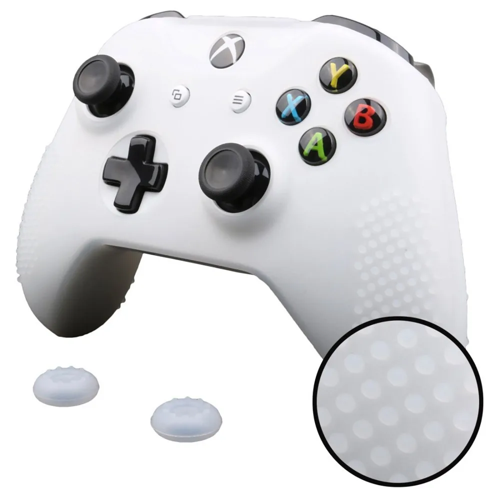 Clear Case IVYUEEN Противоскользящий чехол для Xbox One X S контроллер защитный силиконовый чехол с дополнительной высотой ручки - Цвет: Clear Case