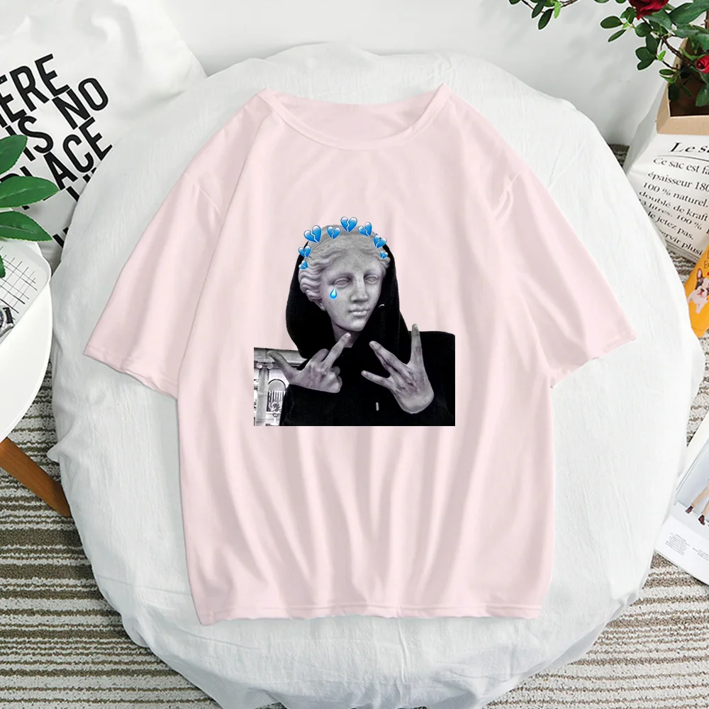 Женская хлопковая рубашка с принтом David модная повседневная коротким рукавом и