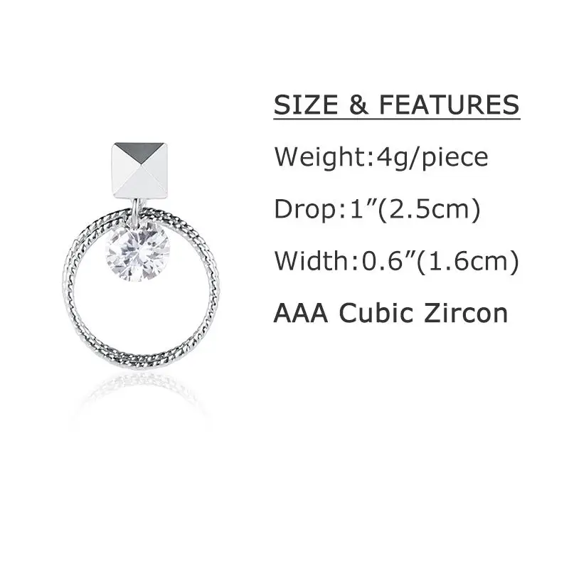 FLOLA золотые 585 круглые серьги на клипсах для женщин кубический циркон CZ без