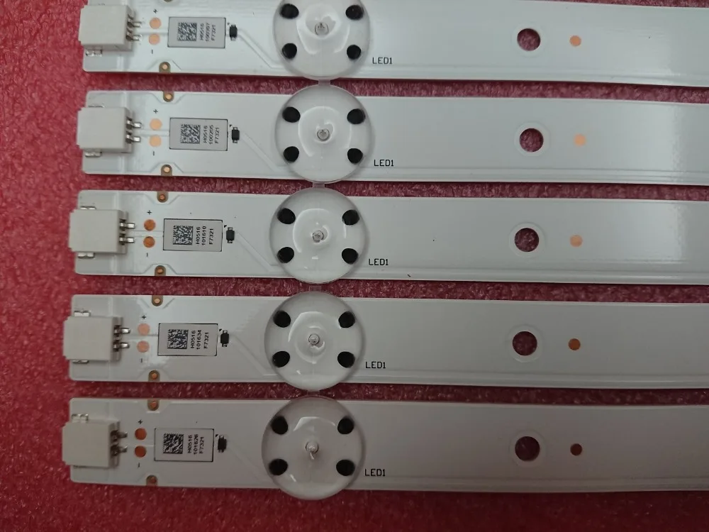 Новый 5 комплектов = 50 шт. 7LED 3В 610 мм Светодиодная подсветка полоса для Vizio E60U D3