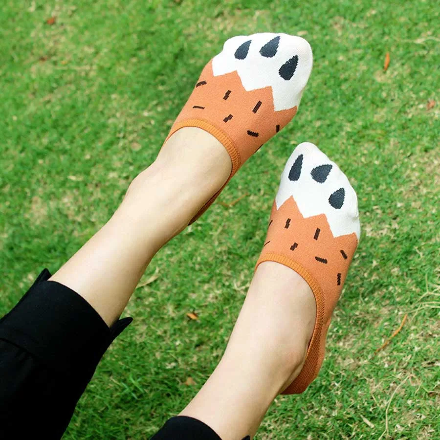 Японская мода Harajuku Calcetines Mujer Мультяшные животные кошка коготь Симпатичные носки