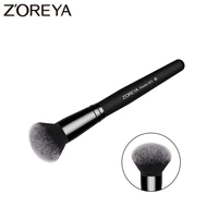 zoreya brand black round powder brush high quality synthetic hair single cosmetic tools soft face contour makeup free shipping