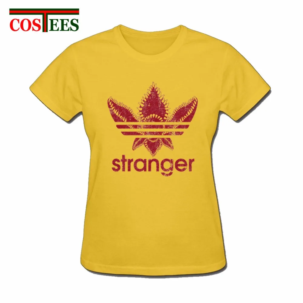 Женская Повседневная футболка Camisetas STRANGER THINGS Chompe monster badge для девочек|Футболки| |