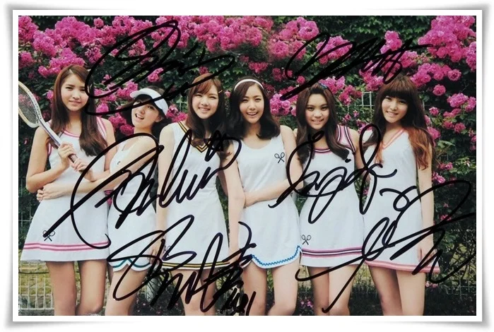 GFriend autographed подписано ручкой L.O.L группа ФОТО 4*6 в новая Корейская Коллекция