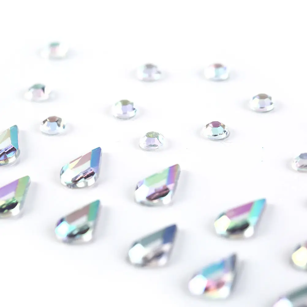 Наклейки на соски с кристаллами и рисунком тела женские наклейки для