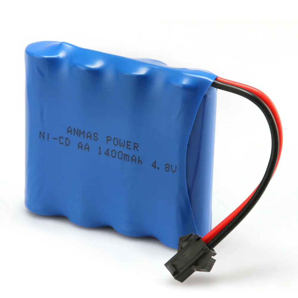 Аккумулятор Anmas Power 4.8V 1400mAh Ni-Cd перезаряжаемый батарейный блок AA Ni-Cd Packs SM Plug Batteries on.