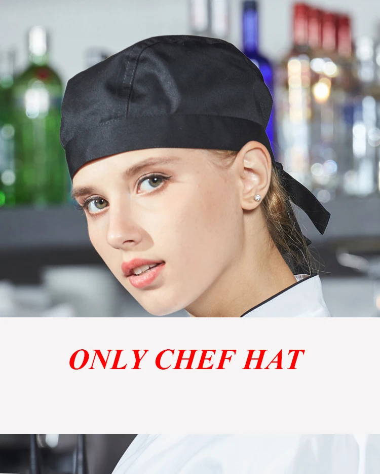 hat Унисекс, кухонная форма шеф-повара, для хлебобулочных продуктов, с коротким рукавом, дышащая форма повара, одежда, куртка повара - Цвет: hat