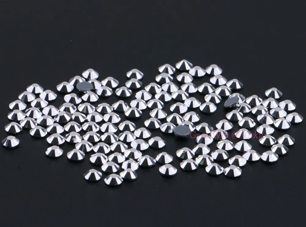 Высшее качество! Стразы горячей фиксации Mine Silver SS6 SS10 SS16 SS20 SS30 стразы с плоской