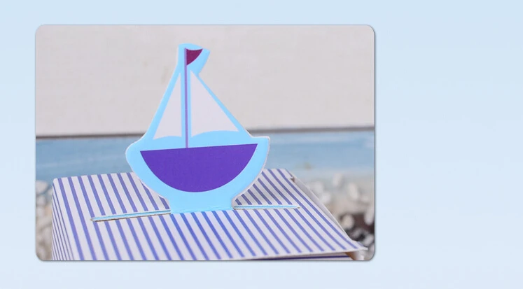 Романтическая коробка для сувениров голубая парусная лодка праздничный подарок