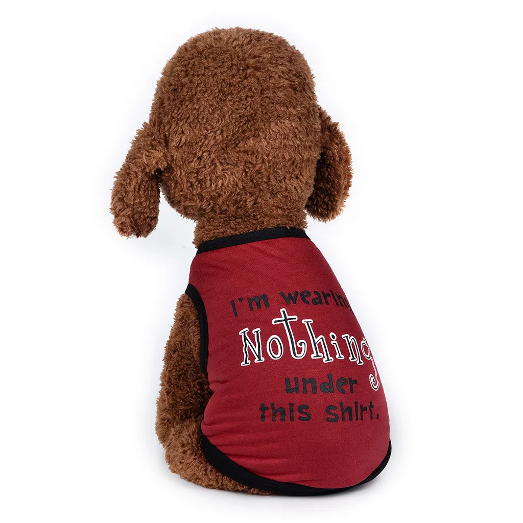 Transer футболка для собак красный кошки или собаки жилет ничего не Стиль летняя из