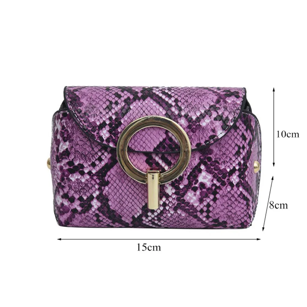 Модная женская поясная сумка со змеиным принтом из искусственной кожи с Женская |