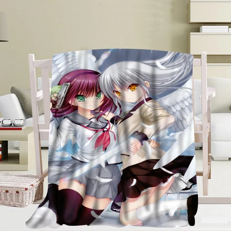 Изготовленное на заказ одеяло Angel Beats аниме мягкое одеяло Сделай Сам ваше изображение украшение спальни размер 58x80 дюймов, 50X60 дюймов, 40X50 дюймов - Цвет: Blanket