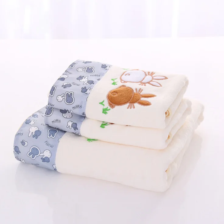 Cream White 01 Банные полотенца с героем мультфильма роскошный набор полотенец для ванной комнаты s дети взрослые 1 шт банное полотенце+ 1 шт полотенце для лица/руки s ванная комната микрофибра 60YJ011 - Цвет: Cream White 01