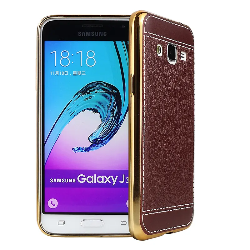 Чехол J3 для samsung Galaxy 6 2016 J300F J320F Мягкая силиконовая Роскошная оправа с покрытием и
