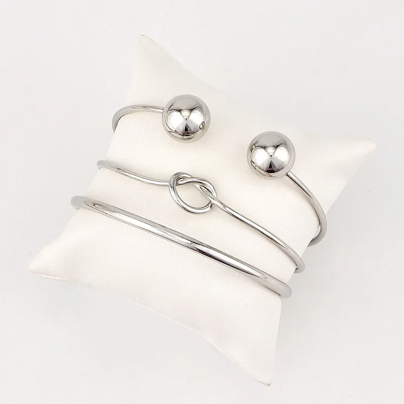 2018 комплект из 3 предметов в богемном стиле Винтаж браслет серебро узел шарика