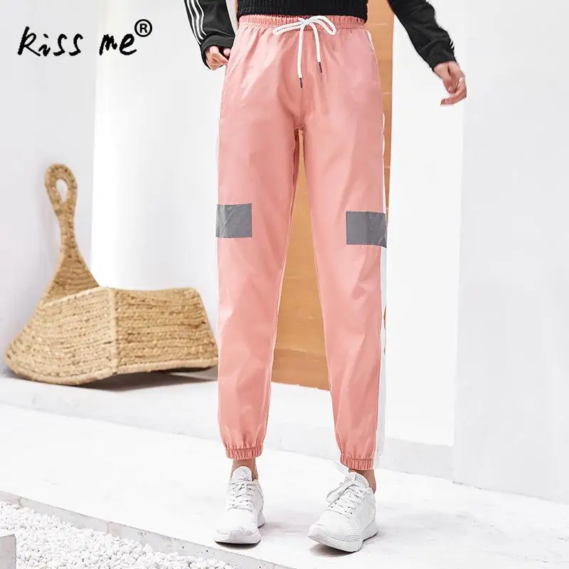 Женские спортивные брюки с карманами женские штаны для йоги высокой талией