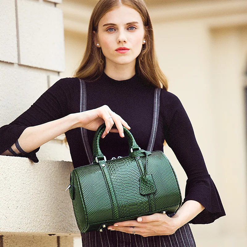 SMORESHINE Women's High quality genuine leather Bag brand fashion Serpentine handbags shoulder bags for laides Boston | Багаж и сумки