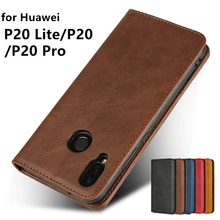 Leather case for Huawei P20 Lite Flip case card holder Holster for Huawei P20 Lite Pro P20 Magnetic adsorption Cover Case