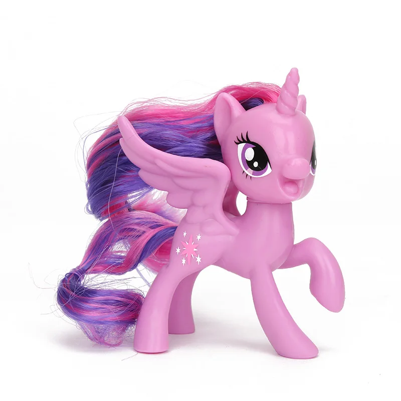 2 шт./компл. игрушки My Little Pony всех цветов радуги; платье с Сумеречной искоркой серии «маленькие пони ПВХ фигурка Коллекционная модель куклы