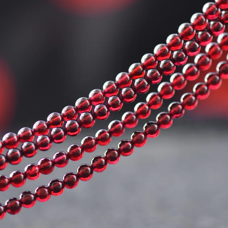 

Joanlyn Grade 4A Natural Garnet Beads 3mm-7mm Fiery Cherry Red NOT Dyed Smooth Polished Round 15.4 Inch Strand GA04