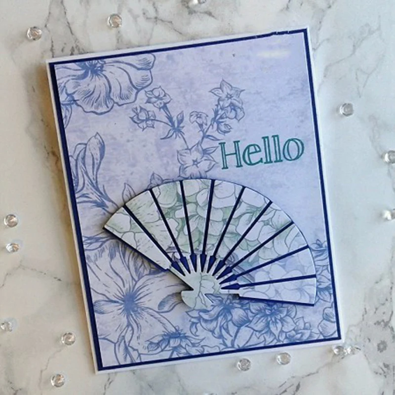 Веер металлические трафареты для пресс формы изготовления карт декоративная