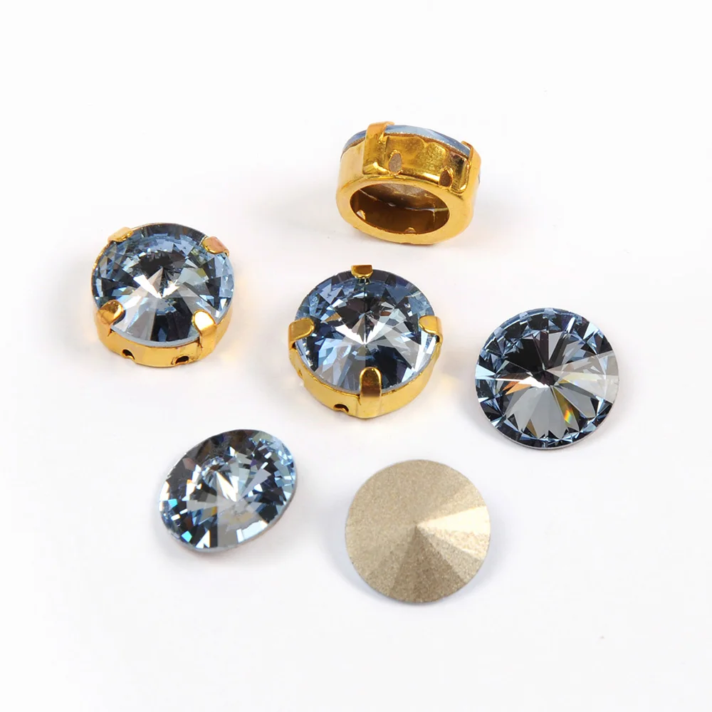 Yanruo 1122 все размеры светлый сапфир Rivoli установка Pointback алмазные хрустальные