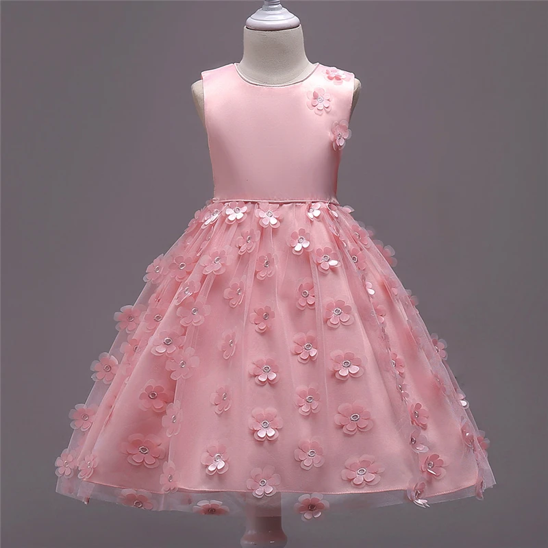 Yeedison Flower Girls Dress Sleeveless Children Wedding Party Dresses For Prom Gowns Costumes 2018 New Kids Princess | Детская одежда и