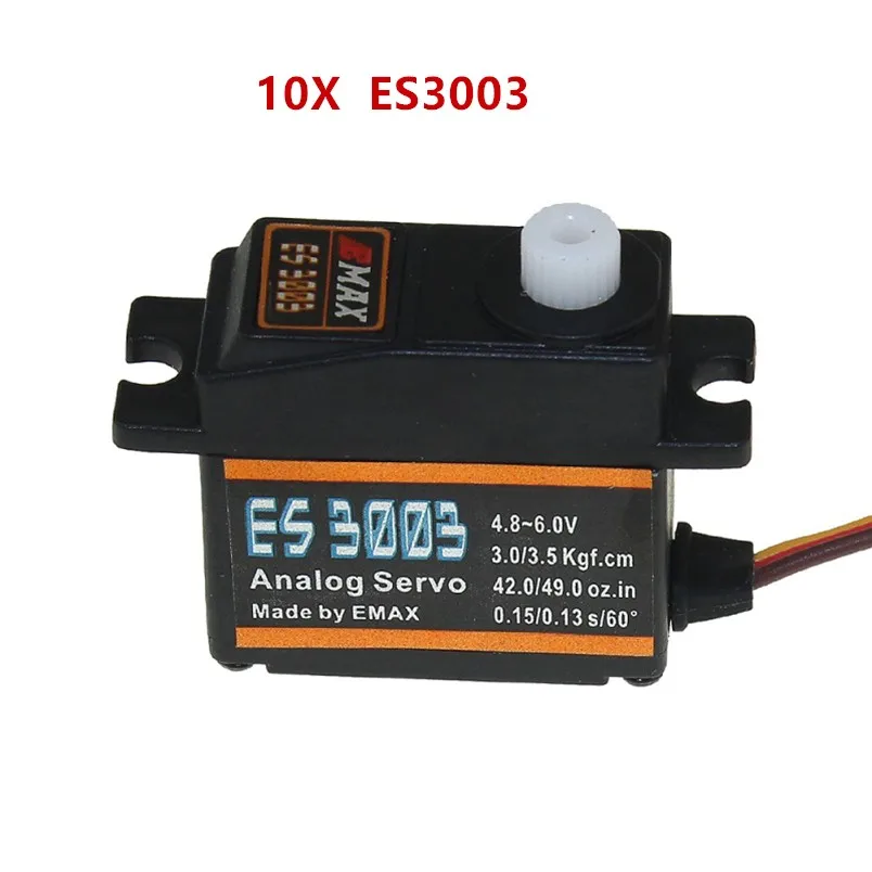 10 шт./лот 17g EMAX Servo ES3003 макро Аналоговый сервопривод пластиковая Шестерня для RC FPV самолета с неподвижным крылом гоночного дрона 10 шт./лот 17g EMAX Servo ES3003 макро Аналоговый сервопривод пластиковая Шестерня для RC FPV самолета с неподвижным крылом гоночного дрона
