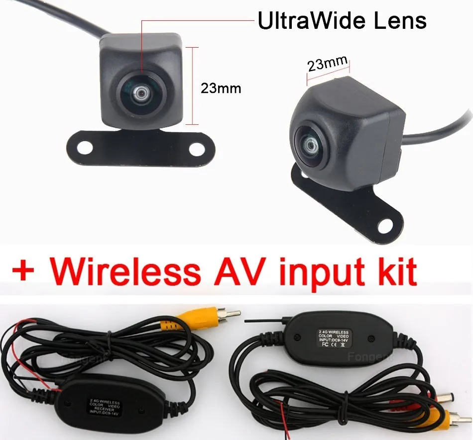 wireless Универсальная автомобильная камера заднего вида, объектив рыбий глаз Hd, задняя камера для парковки автомобиля, Автомобильная камера для микроавтобуса 170 Wide Angel - Цвет: wireless
