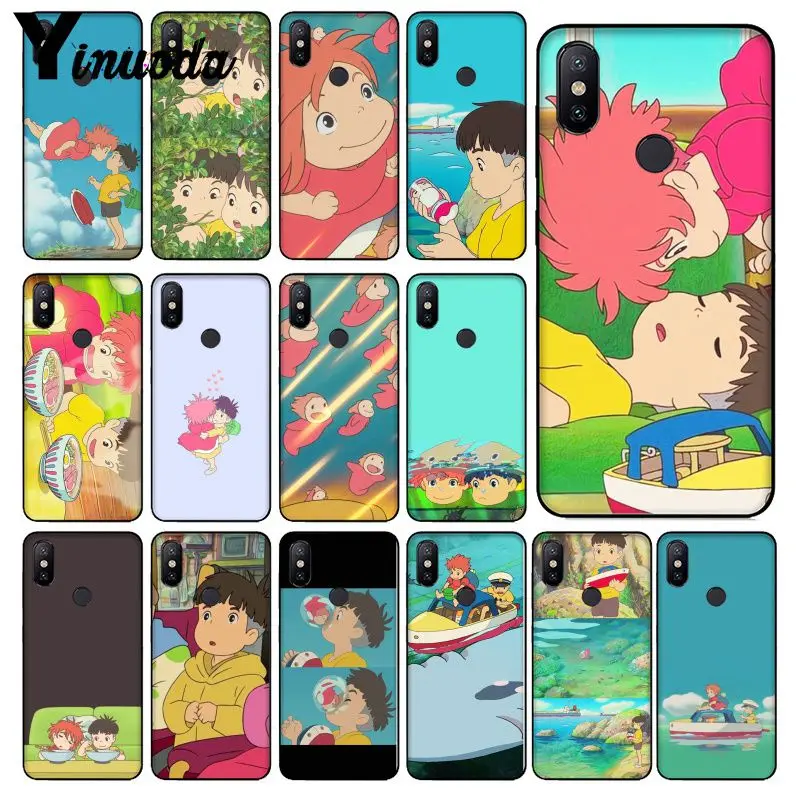 Yinuoda Hayao Miyazaki аниме ponyo на скале черный мягкий силиконовый чехол для телефона Xiaomi Mi
