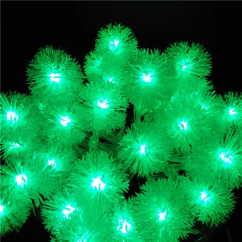 Зеленый YIYANG Snowball Светодиодная лента RGB снежные хлопья огни батарея вечерние Рождественские Свадебные украшения на день рождения освещение Casamento - Испускаемый цвет: Зеленый