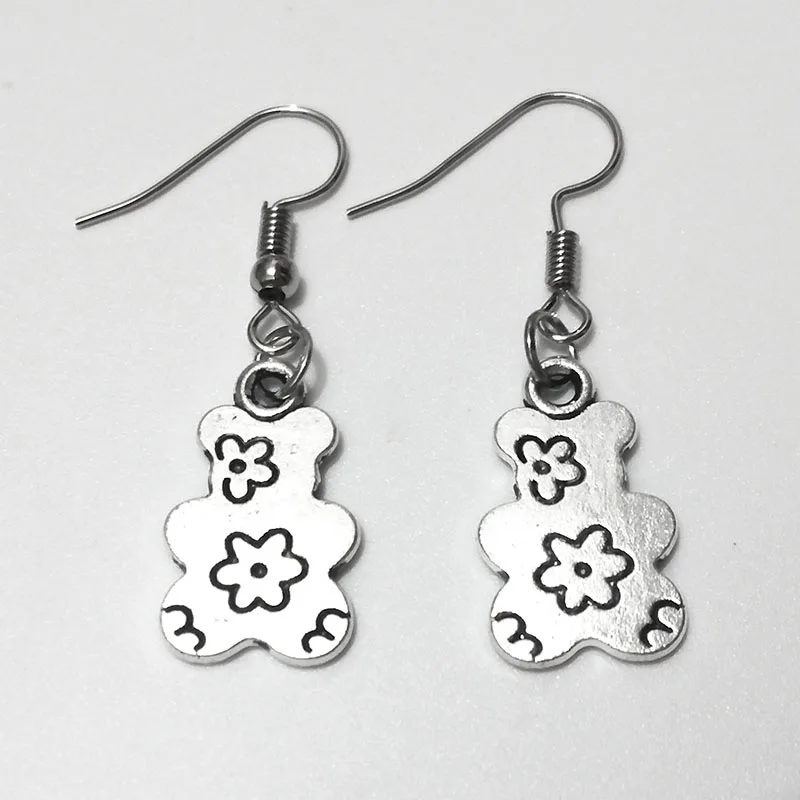 Женские Висячие серьги в стиле стимпанк подвески виде цветов медведя филигрань