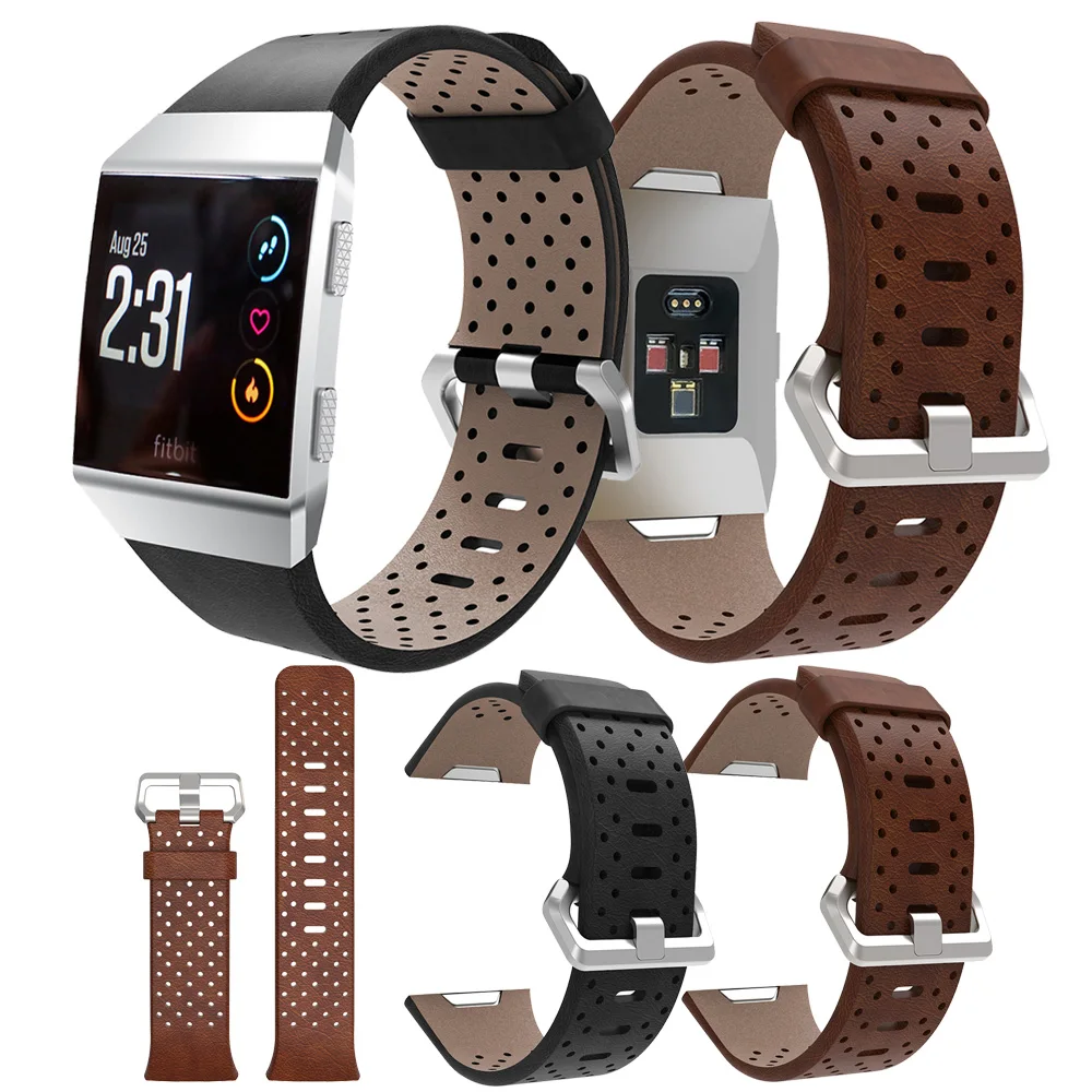 2017 сменный спортивный ремешок для Fitbit ионный перфорированный кожаный аксессуар
