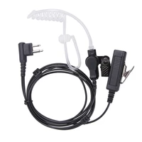 2 pin security agent earphones headset mic covert acoustic tube earpiece headset for motorola two way radios